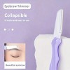 3 Pcs Purple Eye Brow Scissor Eyebrow Removal Tweezer Eye - 3 of 4