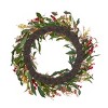 Spring Raya 26in Wreath, w/ Artificial Narrow Leaf Eucalyptus, Wild Daisy, Larkspur, & Limonium - 4 of 4