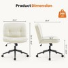 ALEXOUN Criss Cross Home Office Chair,Wide Seat,PU Leather Swivel Height Adjustable Comfy Computer Task Seat,for Home,Office - 3 of 4