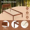 Infans Twin Size Wooden Platform Bed Frame with Headboard Mattress Foundation Walnut - 4 of 4