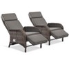 Outdoor 2 Pieces Adjustable Reclining Patio Lounge Chair - 3 of 4