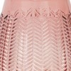 HomeRoots 6" Pink Glass Textured Leaf Pattern Round Table Vase - 4 of 4