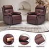 Kumasinova Modern Small Rocker Swivel Recliner Sofa,30°Rocking Chair with Pillow-Top Arm,90-150°Recline for Small Spaces,Bedroom,Living Room - 4 of 4