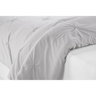 Simply Clean Gray Microfiber Twin XL Duvet Cover Set