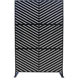 72" H x 47" W Metal Privacy Screen Outdoor, Freestanding Decorative Screens, Outdoor Privacy Screen & Panels for Patio Lawn Garden Deck Balcony - 1 of 1