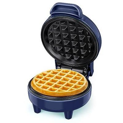 YASHE Mini Waffle Maker, 550W Waffle Iron, Ready Indicator Light, Cool Touch Handle, Non Stick Coating, Compact Size
