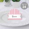 Big Dot of Happiness Pink Stripes - Simple Party Decorations Tent Buffet Card - Table Setting Name Place Cards - Set of 24 - 2 of 4