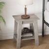2-Tier Wood End Table,Small Side Table with Storage Shelf for Small Spaces, Bedroom, Entryway, Farmhouse - 3 of 4