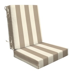 Honeycomb Outdoor Highback Dining Chair Cushion - 1 of 4