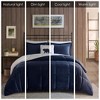 Sapphtopaz 4 Pcs Printed Plush to Cozy Berber Reverse Comforter Set, Bedding Set Quilt Set, End to End Box Quilting, Machine Washable - 2 of 4