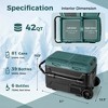 Costway Dual Zone 12V Car Refrigerator 42QT Portable Compressor Fridge Freezer (-4℉~68℉) for RVs Black/Green - 3 of 4