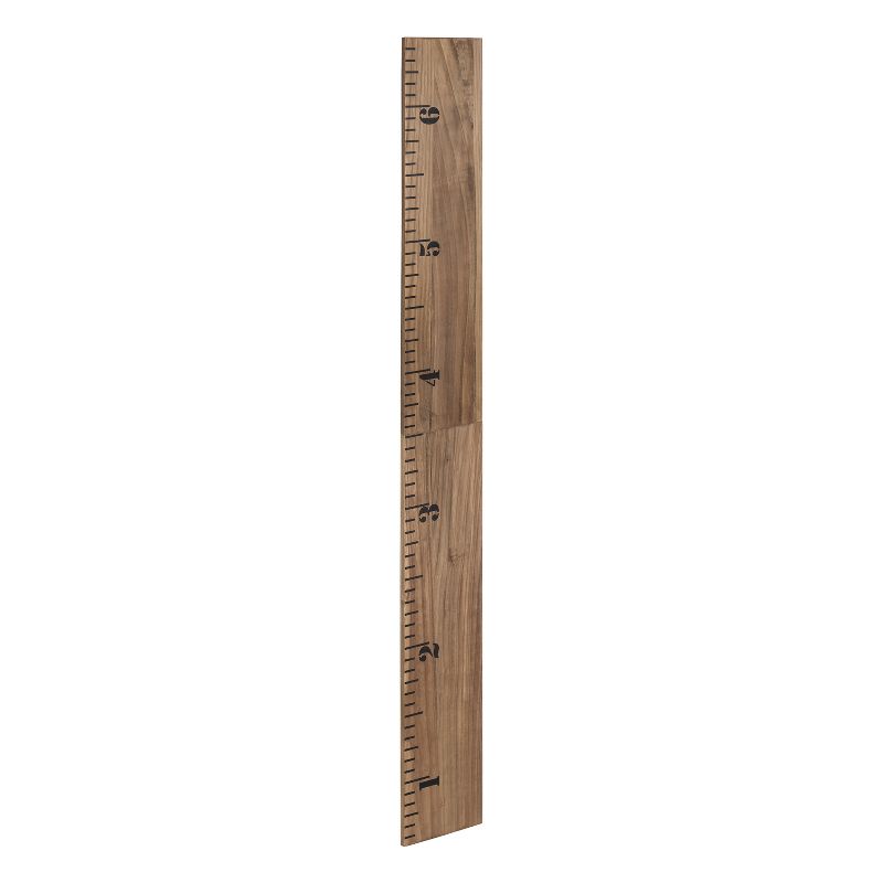 8&#34; x 72&#34; Growth Chart 6.5&#39; Wood Wall Ruler Rustic Brown - Kate and Laurel, 3 of 10