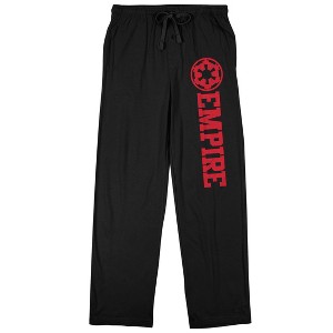 Star Wars Empire Logo Men's Black Sleep Pajama Pants - 1 of 2