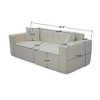 Full Foam Modern Teddy Velvet Indoor Sofa with Ergonomic Design and Rebound Foam - 2 of 4