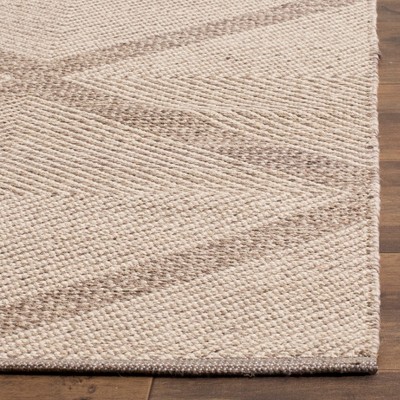 Gray Flat Woven Handmade Wool Cotton Square Rug 6' x 6'