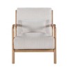 Natural Wooden Lounge Chair with Ribbed Corduroy Upholstery and Cushion for Living Room, Bedroom or Reading Corner-The Pop Home - 2 of 4