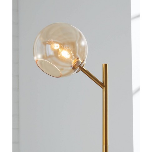 Silver and gold store floor lamp