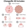 Big Dot of Happiness 1st Birthday Little Miss Onederful - Girl First Birthday Party Paper Charger & Table Decorations Chargerific Kit for 8 - 3 of 4