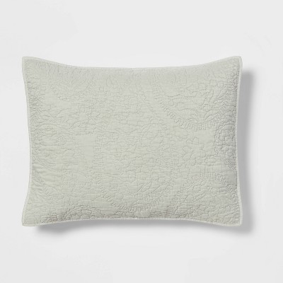 Garment Washed Paisley Stitch Quilt Sham - Threshold™