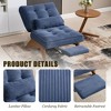 MOONMISS Comfortable Corduroy Adjustable Accent Chair and Footrest Set, Thick-Padded Lounge Chair For living room - 2 of 4