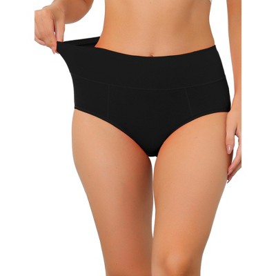 Allegra K Women's Unlined No-Show Comfortable Available in Plus Size Thongs  Black Large