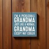 Slickblue Pickleball Grandma Wood Sign – Funny 7x7 Rustic Wall Decor – Way Cooler Than Normal Grandma, 10 Color Options - 2 of 3