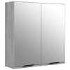 CLIHOME Modern 2 Doors Wall-Mounted Bathroom Mirror Cabinet Engineered Wood Medium Mirror - 4 of 4