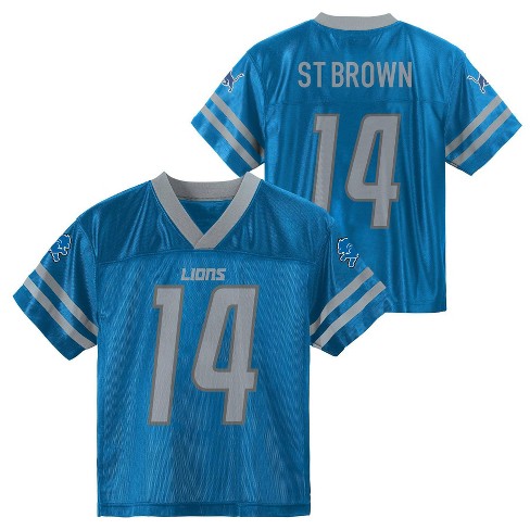 NFL Detroit Lions Toddler Boys' Short Sleeve St. Brown Jersey - 2T