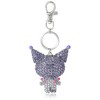 Sanrio Kuromi Crystal Keychain Bag Travel Charm – Sparkling Purple and Silver Rhinestones - 3 of 4