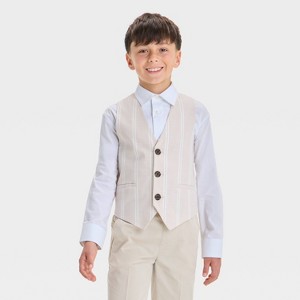 Boys' Striped Suit Vest - Cat & Jack™ - 1 of 3