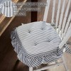 Sawyer Mill Blue Ticking Stripe Ruffled Chair Pad 16.5x18 - 3 of 4