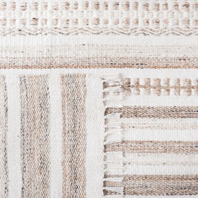 Bohemian Ivory Synthetic Flat Woven 27" Rug