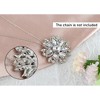 Anna-Kaci Crystal Rhinestone Bridal Flower Wreath Brooch Pin Necklace for Weddings Christmas - 3 of 4