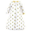 Hudson Baby Infant Girl Cotton Long-Sleeve Wearable Sleeping Bag, Sack, Blanket, Daisy Bee Long Sleeve - 4 of 4