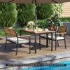 Costway 4 PCS Patio Furniture Set with Acacia Wood & Metal Frame Umbrella 1 table - 2 of 4