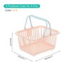 Unique Bargains Plastic Grocery Shopping Toy Storage Mini Decorative Baskets 6.3" x 3.5" x 5.1" 8 Pcs - 2 of 4