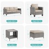 Sonkuki 6-Piece Patio Conversation Set Outdoor Wicker Rattan Furniture Set with Side Table - 2 of 4