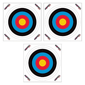 Morrell Targets 100 Pieces 80 Centimeter Thin Paper Archery Target Face with Heavy Card Stock for Sports, Outdoor Use, and Archery, 3 Pack, Multicolor - 1 of 4