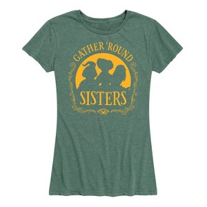 Women's - Hocus Pocus - Gather Round Sanderson Sisters Short Sleeve Graphic T-Shirt - 1 of 4