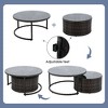 CAVINAS Patio Conversation Sets with Coffee Table, Half-Moon Backyard Furniture Set, Modern Patio Chairs Set for Backyard - 2 of 4