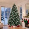Whisen 8FT Artificial Christmas Tree with 1550 Tips Pinecones & Berries, Metal Stand - Green - 3 of 4