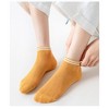 Anna-Kaci Women's 4-Pair Pack Lightweight Mesh Ankle Socks with Striped Cuffs Breathable Knit Texture - 2 of 4
