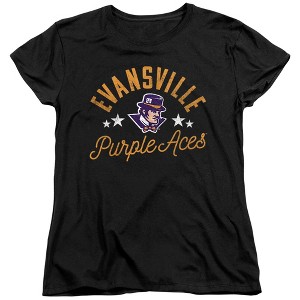 Women's University Of Evansville Purple Aces T-Shirt - 1 of 4