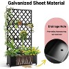 Privacy Screen with Planter Box and Wheels, 72" H x 47" W Outdoor Privacy Screens and 3-Panels, for for Climbing Plants, Vegetable, Vines - 3 of 4