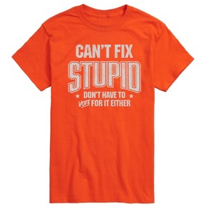 Men's - Instant Message - Can't Fix Stupid Short Sleeve Graphic T-Shirt - 1 of 4