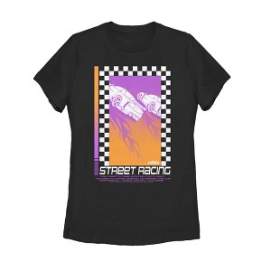 Women's Fast & Furious Retro Street Racing Poster T-Shirt - 1 of 3
