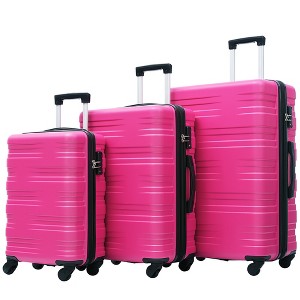 DOMETOUR Hardshell Luggage Sets 3 Pcs Spinner Suitcase with TSA Lock Lightweight 20''24''28'' - 1 of 4
