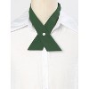 Allegra K Women's Solid Adjustable Button School Uniform Criss-Cross Bow Ties - 2 of 4