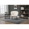 Nordlys White Bouclé Lounge Chair Modern Design Style Upholstery Living Room - 2 of 4