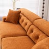 Mocamel 4-Seater WoodGrain Chenille Full Sponge Compression Sofa with 2 Pillows Living Home Furniture Apartment - 2 of 4
